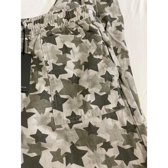 Monrow Joggers Women's Large NWT Star Camo Joggers Elastic Waist Green Tea - Picture 4 of 10